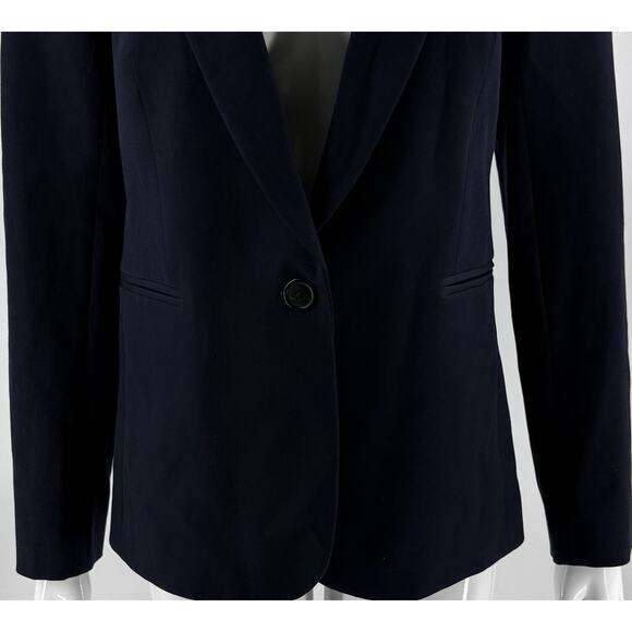 J Crew Parke Blazer Size 8 Suit Jacket Navy Blue Stretch Cotton Style H5513 - Picture 2 of 8